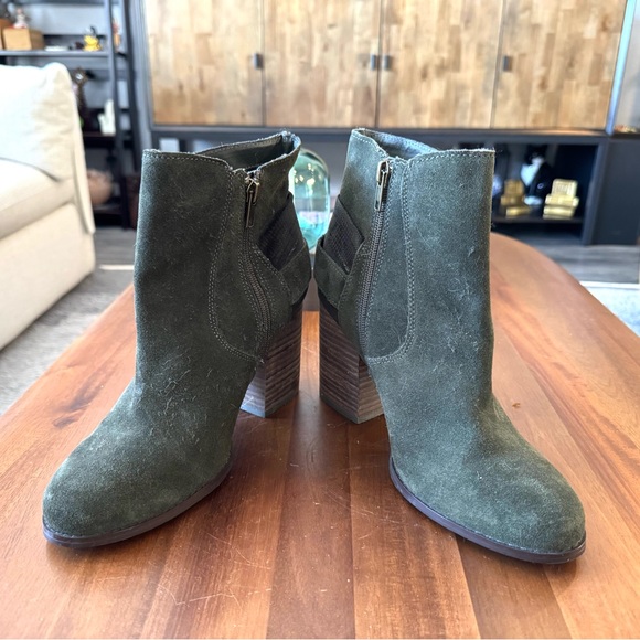 Sbicca Dark Green Suede Ankle Boots - Picture 3 of 14